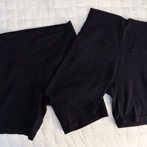 Set of 2 Lululemon Align High Rise Biker Short 6” Inseam Black